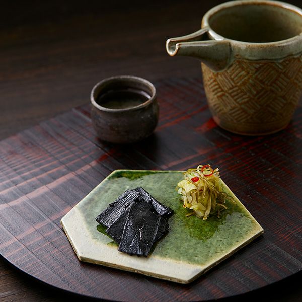 塩昆布で晩酌を
