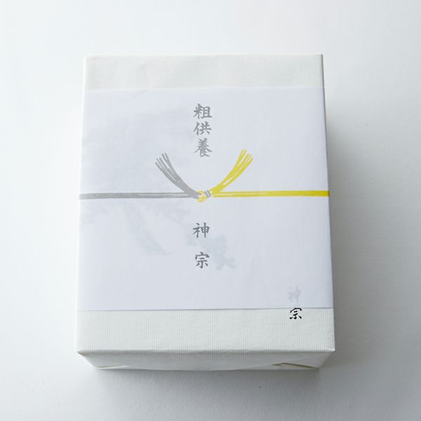 4個包み・6個包み　外のし （弔事） イメージ　（画像は4個包み）