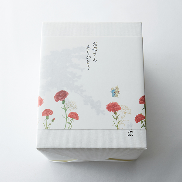 4個包み・6個包み　冬の掛け紙 イメージ　（画像は6個包み）