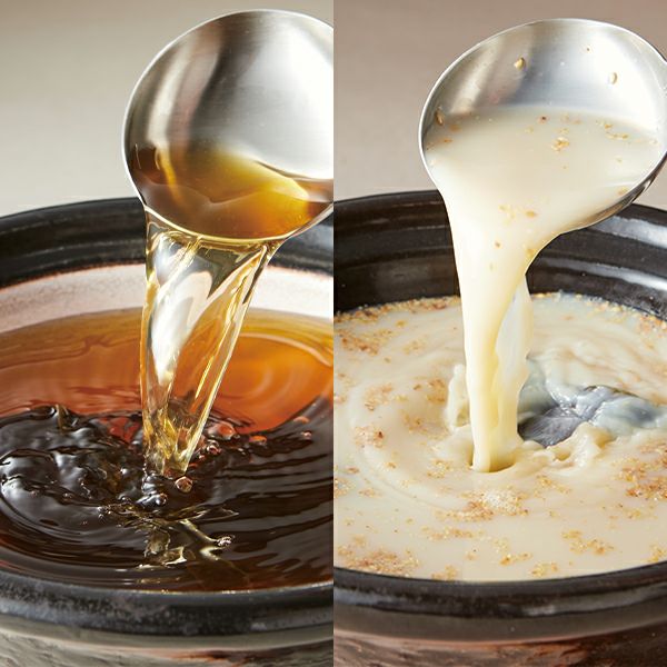 一番出汁・ごま豆乳出汁　つゆイメージ